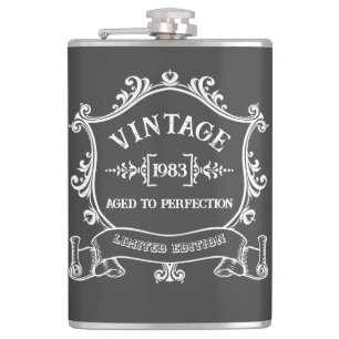 Flasques Année vintage de l'âge à la perfection Anniversair