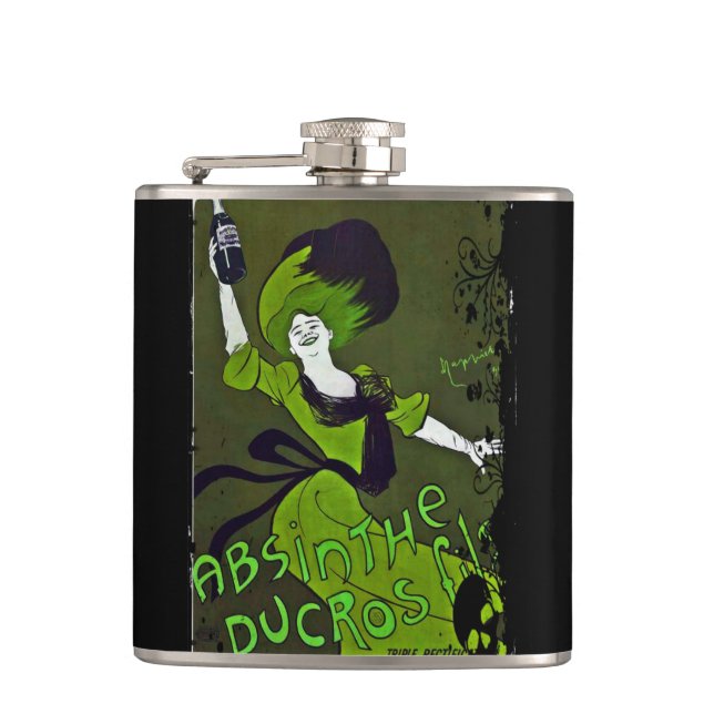 Flasques Antique Absinthe Publicité Flask (Devant)