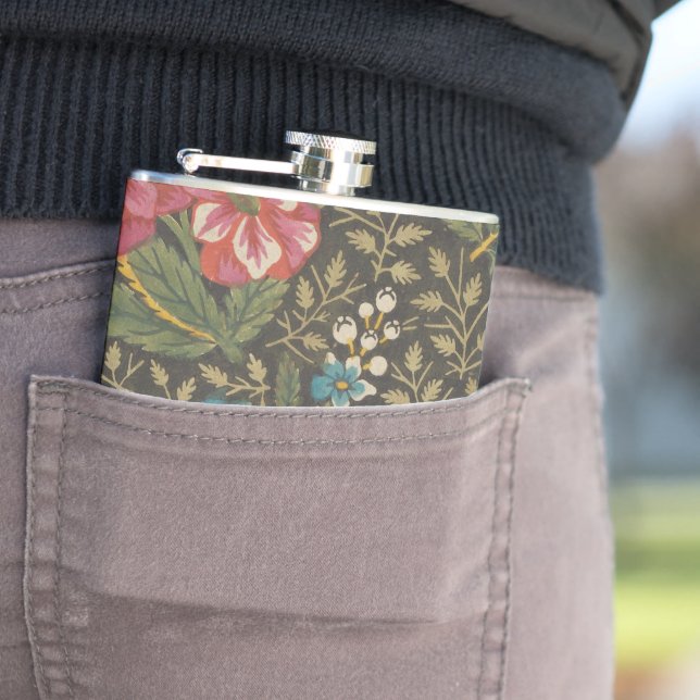 Flasques Antique Toile de Jouy 1800 Branches florales (In Situ)