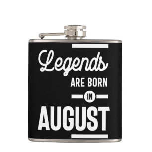 Flasques Août Anniversaire Les Légendes Cadeaux Sont Nés En