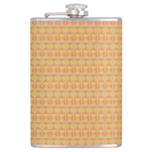 Flasques arrière - plan orange et jaune avec motif