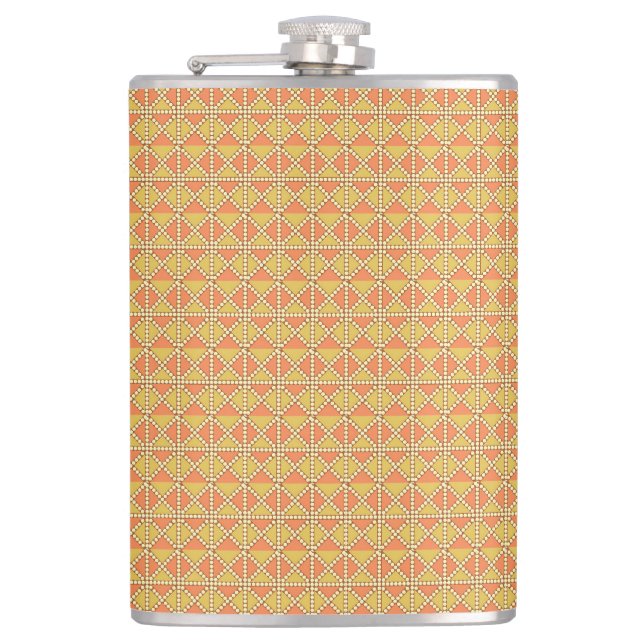 Flasques arrière - plan orange et jaune avec motif (Devant)