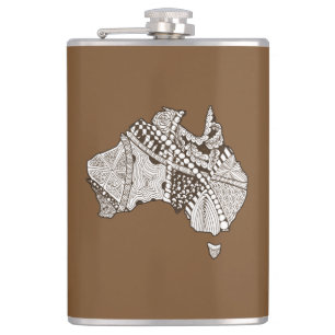 Flasques Art carte australien