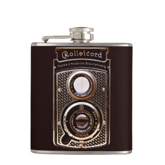 Flasques Art déco antique de rolleicord d'appareil-photo