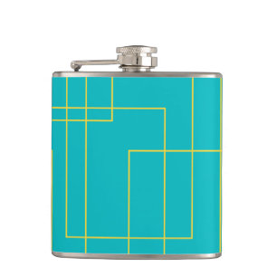 Flasques Art graphique urbain bleu moderne, simple et minim