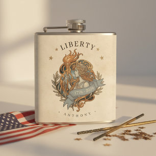 Flasques Art Nouveau Lady Liberty USA 250 Motif ID1303