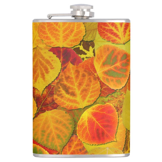 Flasques Aspen Feuilles Collage Solid Medley 1 (Devant)