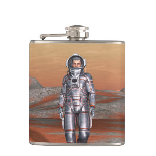Flasques Astronaute Mars - Explorateur de l'espace sur une