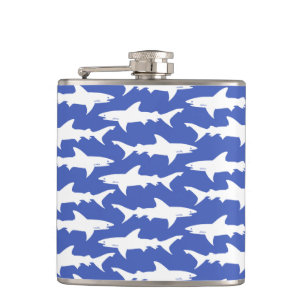 Flasques Attaque de requin - bleu et blanc