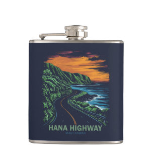 Flasques Autoroute Hana Maui Hawaii Vista