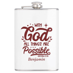 Flasques Avec Dieu Toutes Les Choses Sont Possibles Mathew