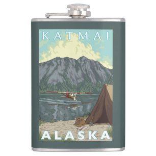 Flasques Avion de Bush et pêche - Katmai, Alaska