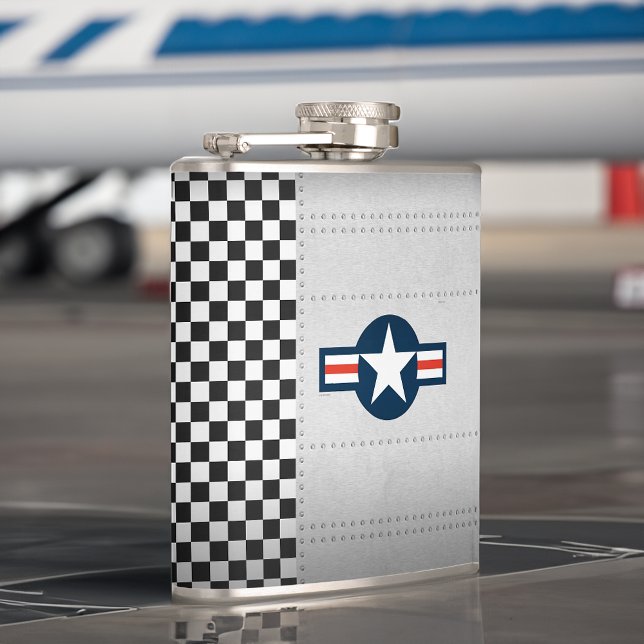 Flasques Avion vintage Avion Retro Lieuve Aviation (Vintage Aircraft Airplane Retro Livery Aviation Flask On Aircraft Wing)