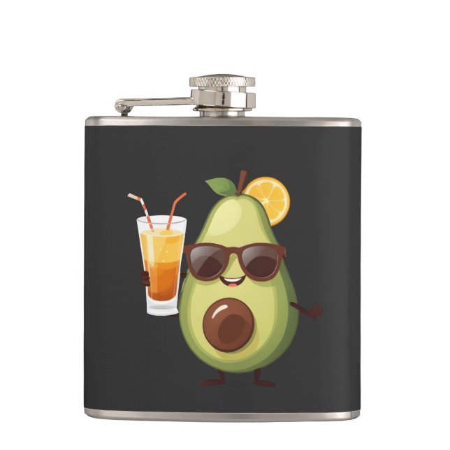 Flasques Avocado Amusants Vacances joyeuses Tropical Drink  (Devant)