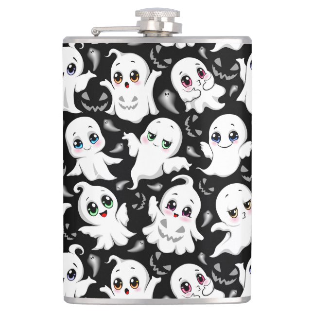 Flasques Baby Ghosts Éffrayant mignon Halloween humeur (Devant)