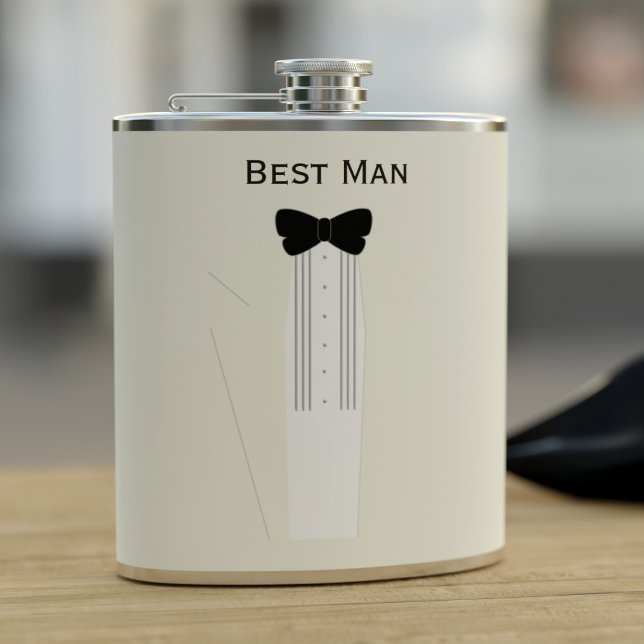 Flasques Bachelor Party Best Man Tuxedo Mariage Flask (Créateur téléchargé)