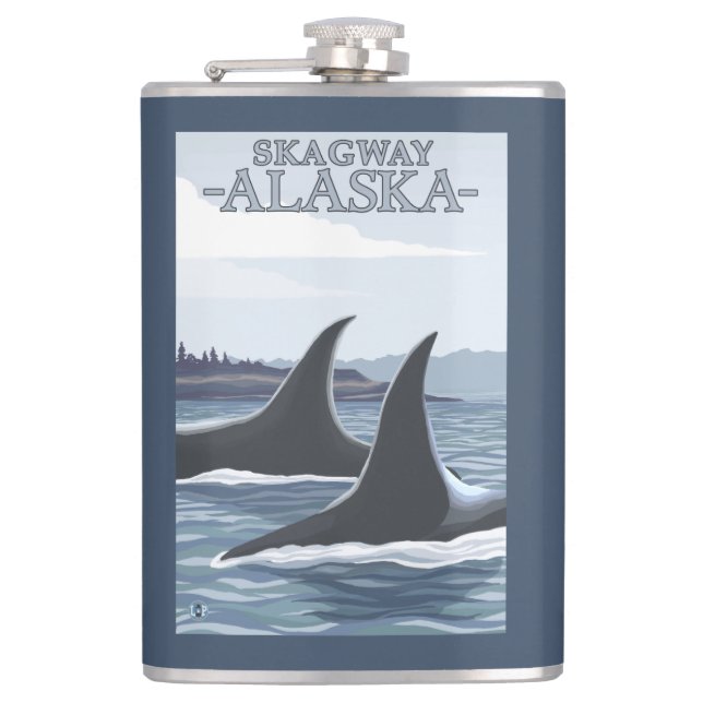 Flasques Baleines #1 - Skagway, Alaska d'orque (Devant)