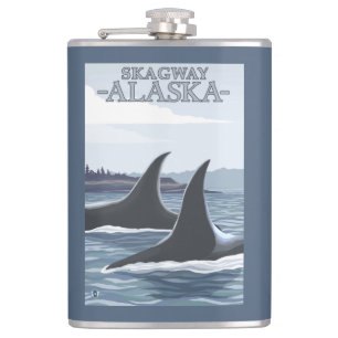 Flasques Baleines #1 - Skagway, Alaska d'orque