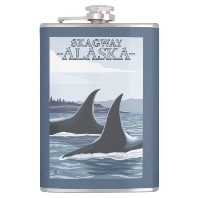 Flasques Baleines #1 - Skagway, Alaska d'orque (Devant)