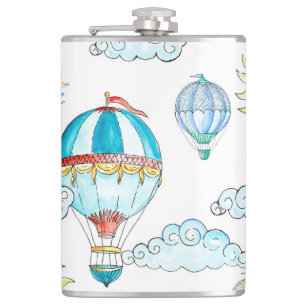 Flasques Ballons vintages : Aquarelle Whimsical sans joint.