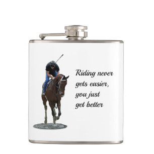 Flasques Balloping Thoroughbred Horse Et Rider Drink Flask