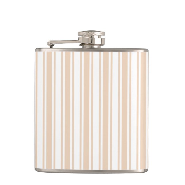 Flasques Bande de bonbons beige et blanche (Devant)