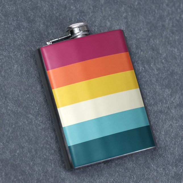Flasques Bande des tons rose et bleu (flask)