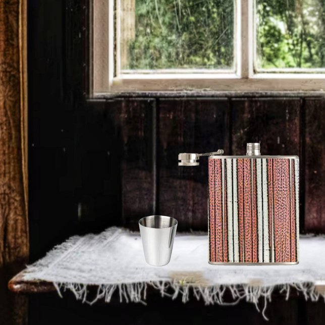 Flasques Bande désossé (The Beribboned Stripes Flask , has an Art Deco look to its design!)