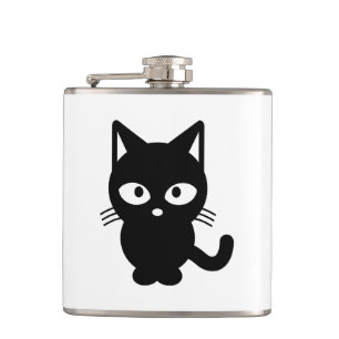 Flasques Bande dessinée de chat noir
