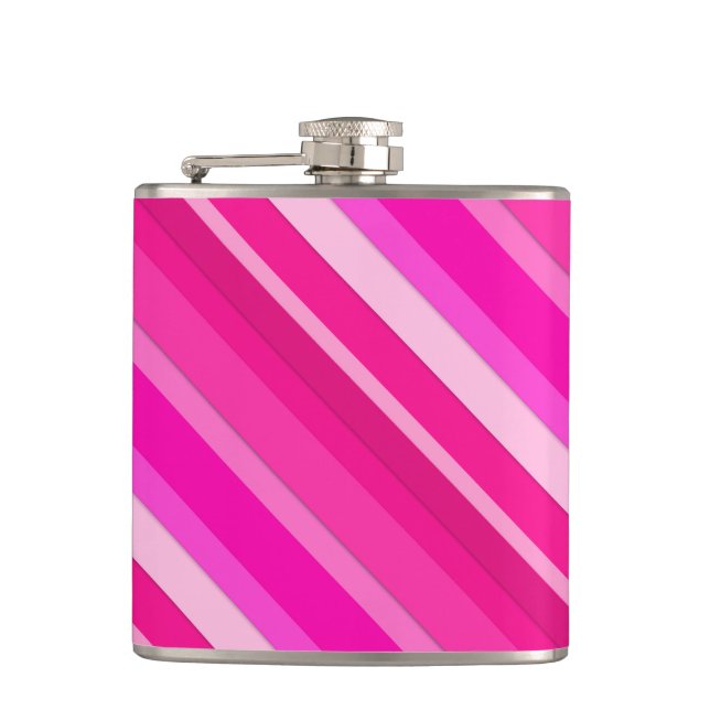 Flasques Bandes de bonbons en couches - rose et fuchsia (Devant)