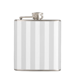 Flasques Bandes de bonbons gris clair et blanc