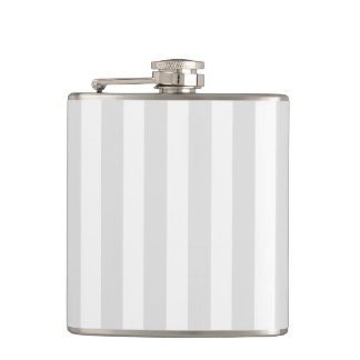 Flasques Bandes de bonbons gris clair et blanc