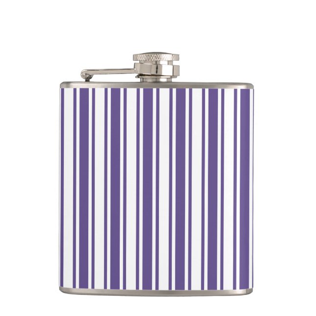 Flasques Bandes de bonbons ultra violettes et blanches (Devant)