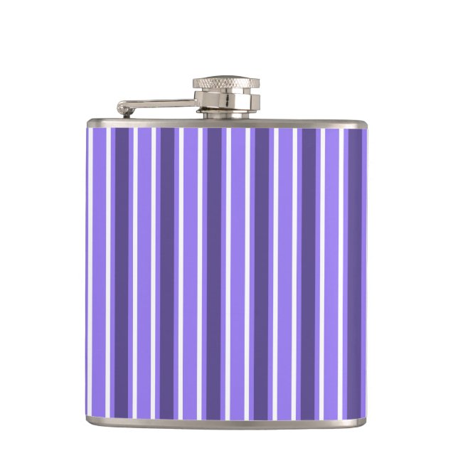 Flasques Bandes de bonbons violettes et blanches (Devant)