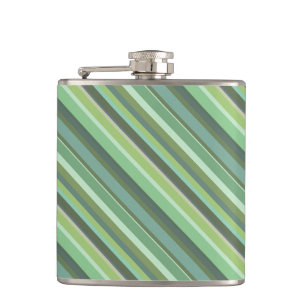 Flasques Bandes diagonales vert olive