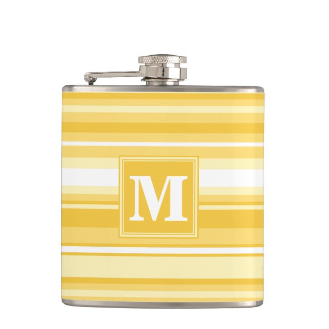 Flasques Bandes jaunes monogrammes (Devant)