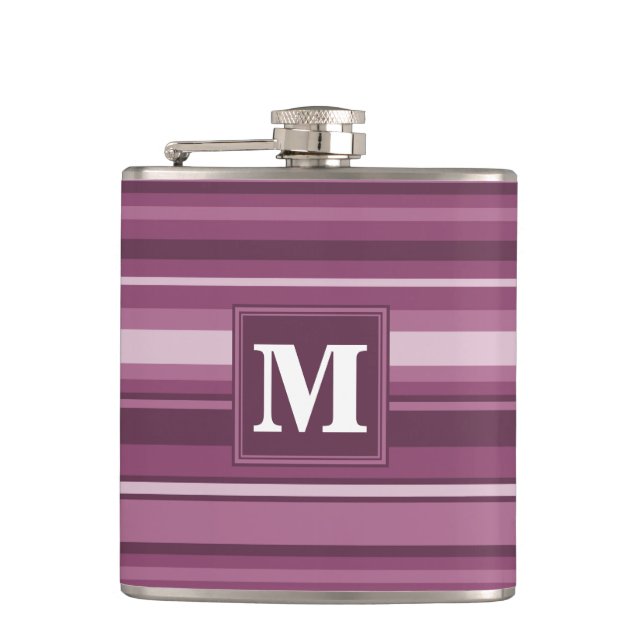 Flasques Bandes mauve monogrammes (Devant)