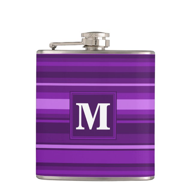 Flasques Bandes violettes monogrammes (Devant)