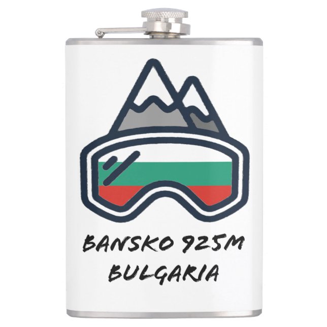Flasques Bansko Ski Snowboard Resort Mug (Devant)