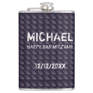 Flasques Bar Mitzvah Anniversaire Motif moderne