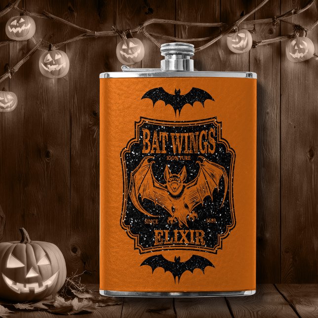 Flasques Bat Wings Elixir Parties scintillant orange et noi (Créateur téléchargé)