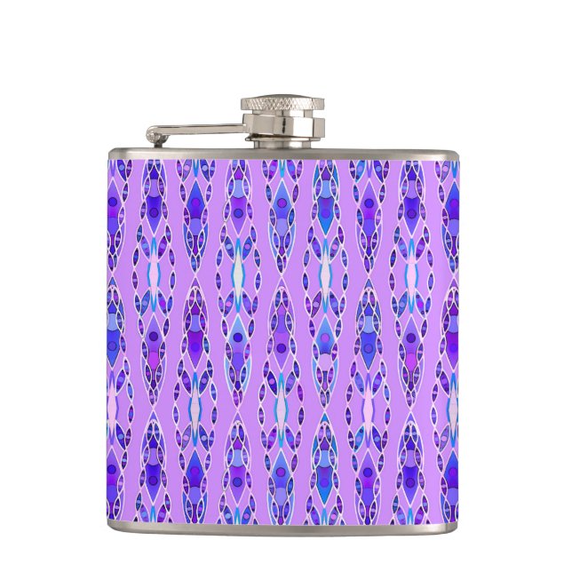 Flasques Batik Tribal - Lilas, Bleu et Violet (Devant)