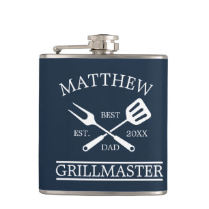 Flasques BBQ Grill Master Personnalisé Meilleur papa Père