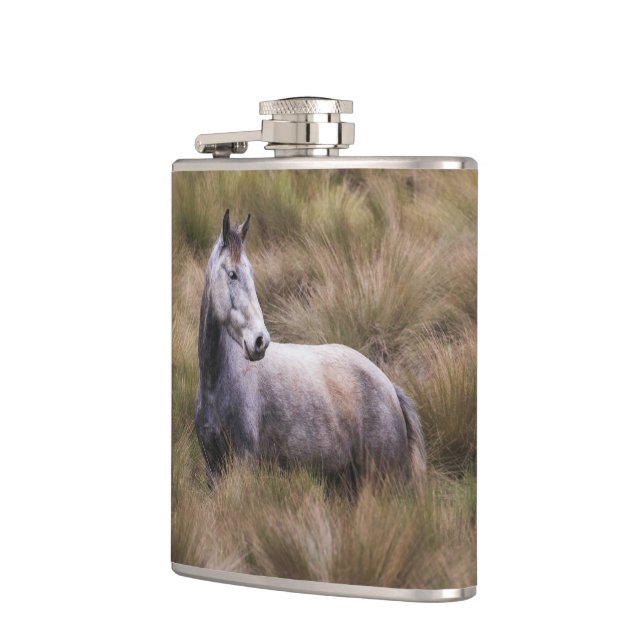 Flasques Beau Cheval gris coloré (Gauche)