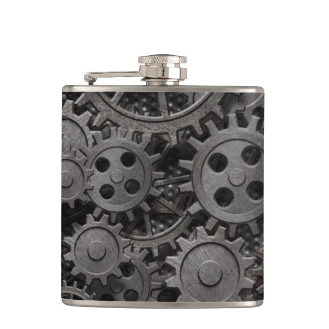 Flasques Beaucoup de vieilles vitesses en métal ou pièces (Devant)