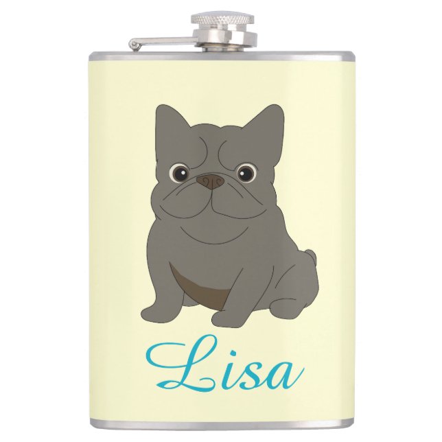 Flasques Bébé Bouledogue Français Gris, Crème, (Devant)