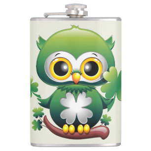 Flasques Bébé Hibou Mignon St Patrick Dessin Animé