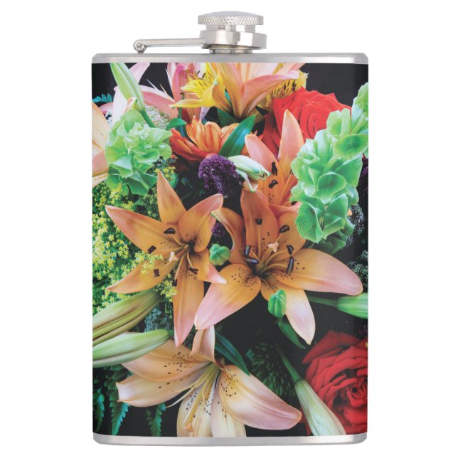 Flasques Belles Fleurs Jeter Oreiller (Devant)