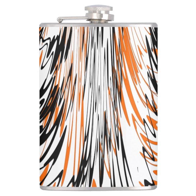 Flasques Bengal Colors Squiggly Orange and Black Lines (Devant)