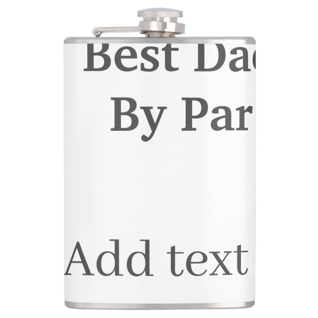 Flasques Best dad by par gray black father's day namesimple (Devant)